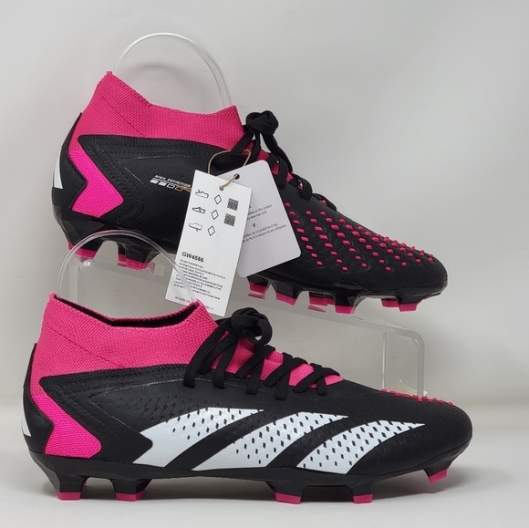 Adidas Predator Accuracy.2 FG Soccer Cleats Black Pink GW4586 Mens Size 10.5 New - Picture 1 of 11